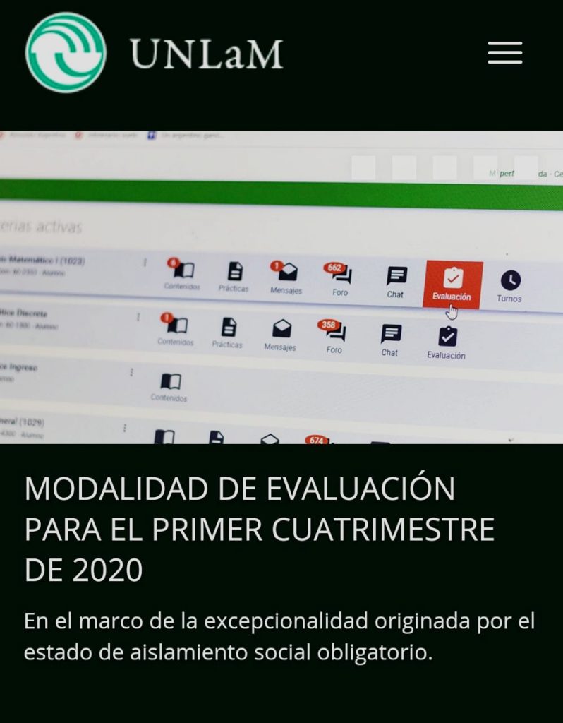 RECHAZAMOS LA MODALIDAD DE EVALUACIÓN