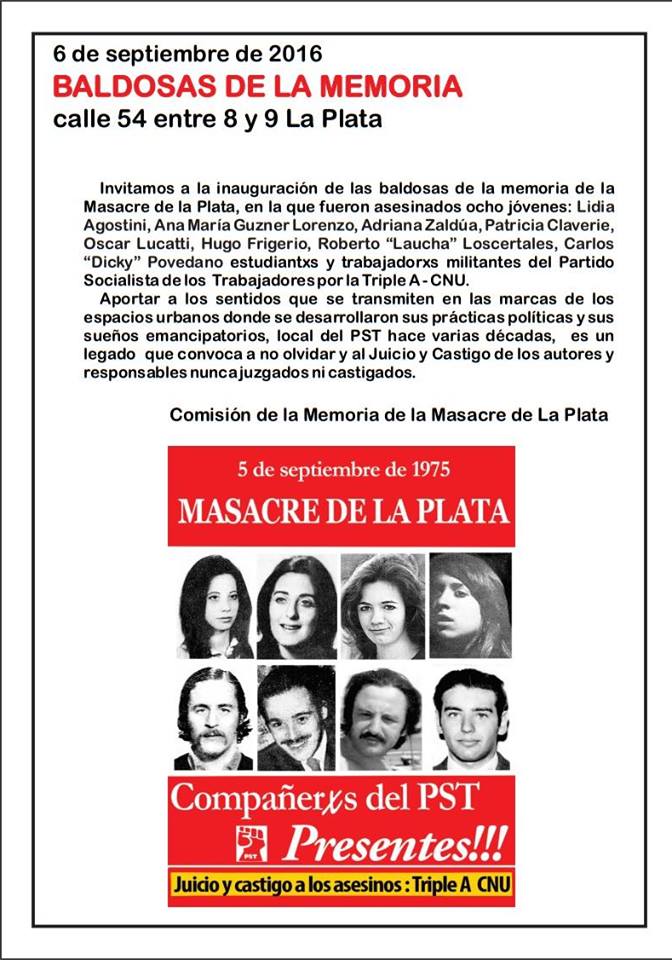 41 años de la Masacre de La Plata