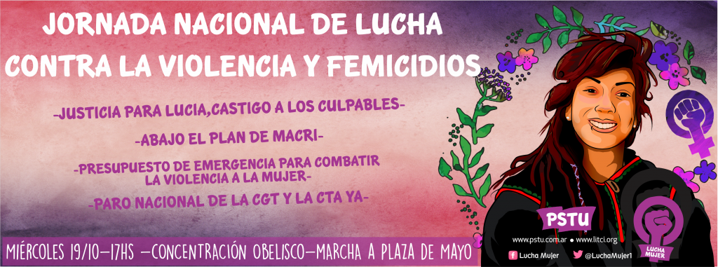 Jornada Nacional de lucha contra la violencia y femicidios