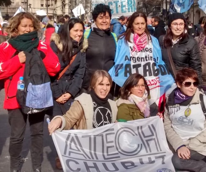 La voz de las docentes de Chubut en la Marcha de CTERA
